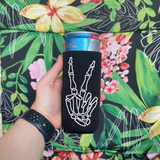 Peace Skeleton Hand Slim Koozie