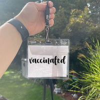 Vaccinated Vaccination Card Holder w/ Lanyard